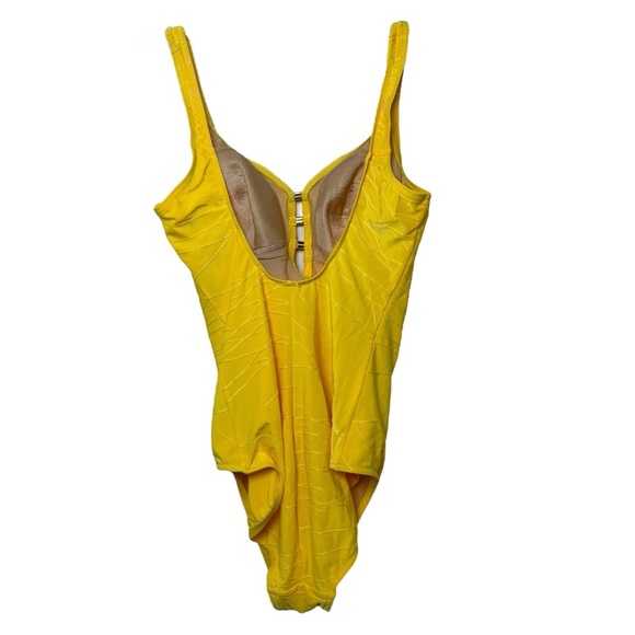 Vintage 90s CHRISTINA One Piece Bathing Suit Size 12 Yellow - Picture 5 of 8